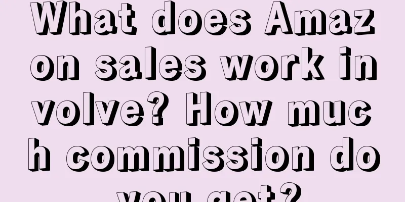 What does Amazon sales work involve? How much commission do you get?