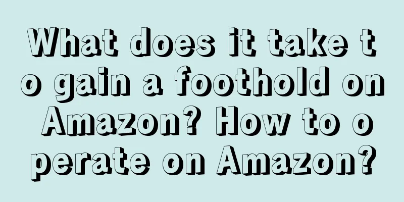 What does it take to gain a foothold on Amazon? How to operate on Amazon?