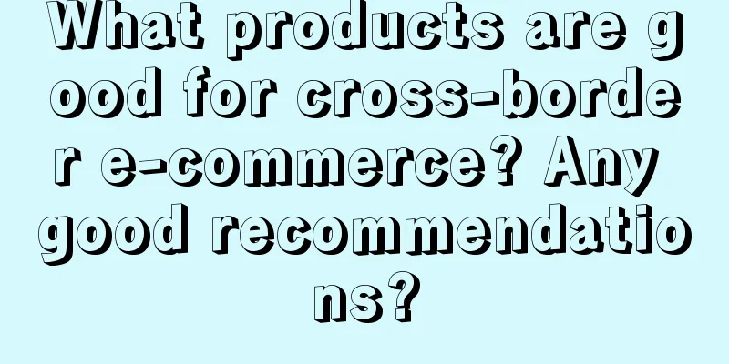 What products are good for cross-border e-commerce? Any good recommendations?