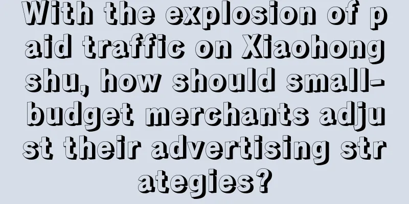With the explosion of paid traffic on Xiaohongshu, how should small-budget merchants adjust their advertising strategies?