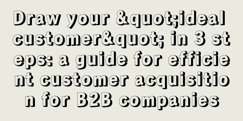 Draw your "ideal customer" in 3 steps: a guide for efficient customer acquisition for B2B companies