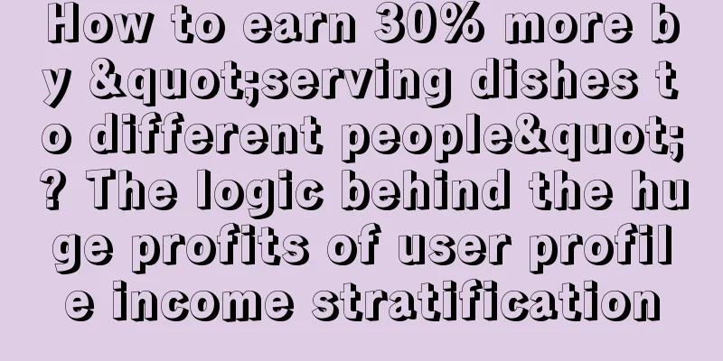 How to earn 30% more by "serving dishes to different people"? The logic behind the huge profits of user profile income stratification
