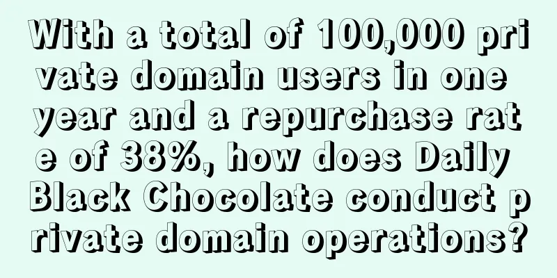 With a total of 100,000 private domain users in one year and a repurchase rate of 38%, how does Daily Black Chocolate conduct private domain operations?