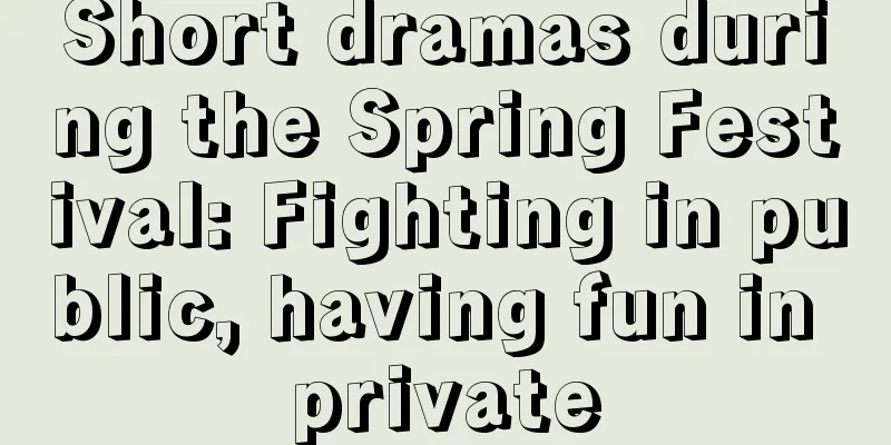 Short dramas during the Spring Festival: Fighting in public, having fun in private