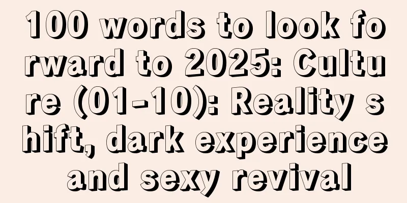 100 words to look forward to 2025: Culture (01-10): Reality shift, dark experience and sexy revival