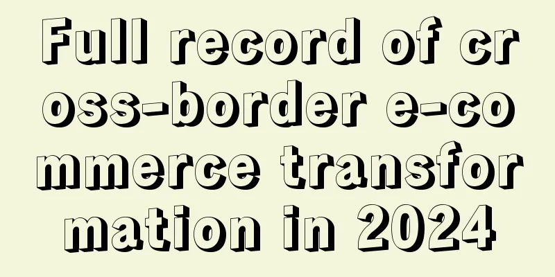 Full record of cross-border e-commerce transformation in 2024