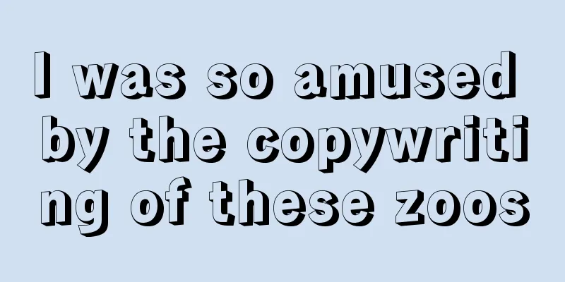 I was so amused by the copywriting of these zoos