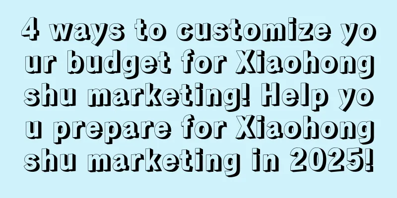 4 ways to customize your budget for Xiaohongshu marketing! Help you prepare for Xiaohongshu marketing in 2025!