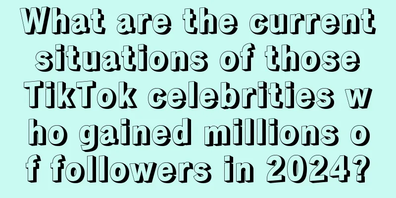 What are the current situations of those TikTok celebrities who gained millions of followers in 2024?