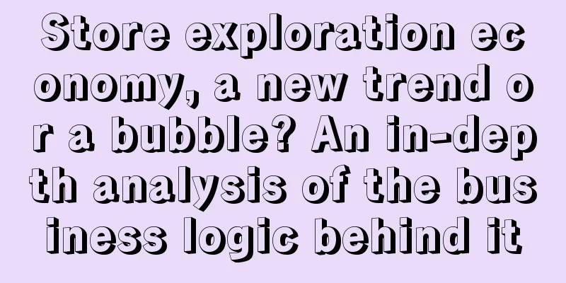 Store exploration economy, a new trend or a bubble? An in-depth analysis of the business logic behind it