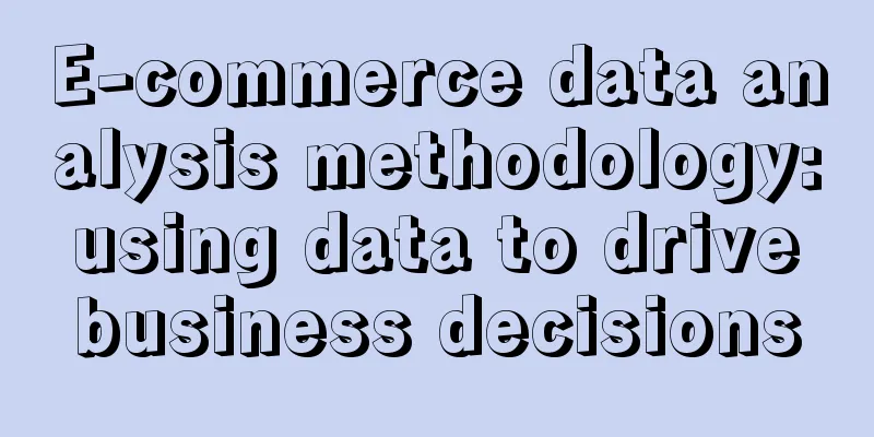 E-commerce data analysis methodology: using data to drive business decisions