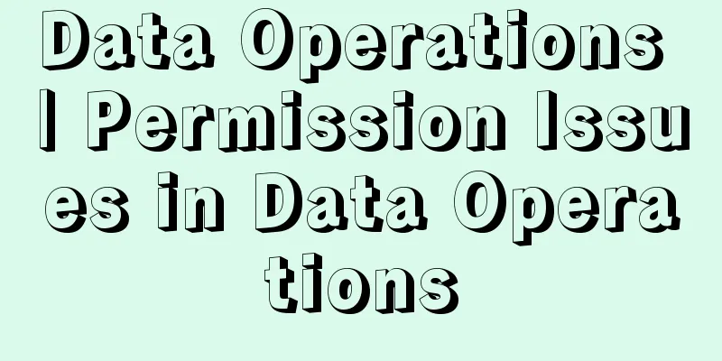 Data Operations | Permission Issues in Data Operations