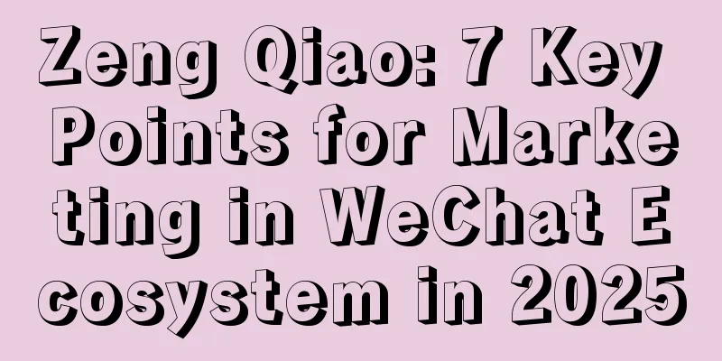 Zeng Qiao: 7 Key Points for Marketing in WeChat Ecosystem in 2025
