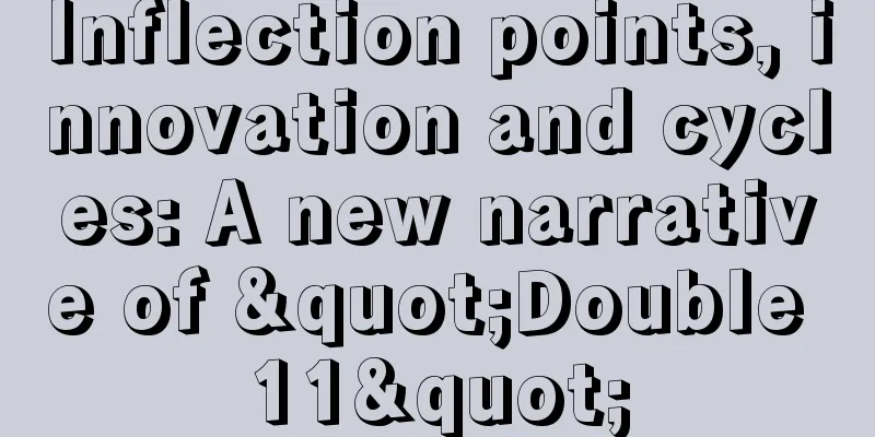Inflection points, innovation and cycles: A new narrative of "Double 11"