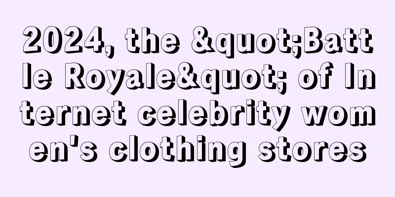 2024, the "Battle Royale" of Internet celebrity women's clothing stores