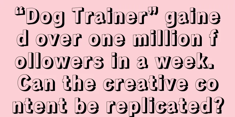 “Dog Trainer” gained over one million followers in a week. Can the creative content be replicated?