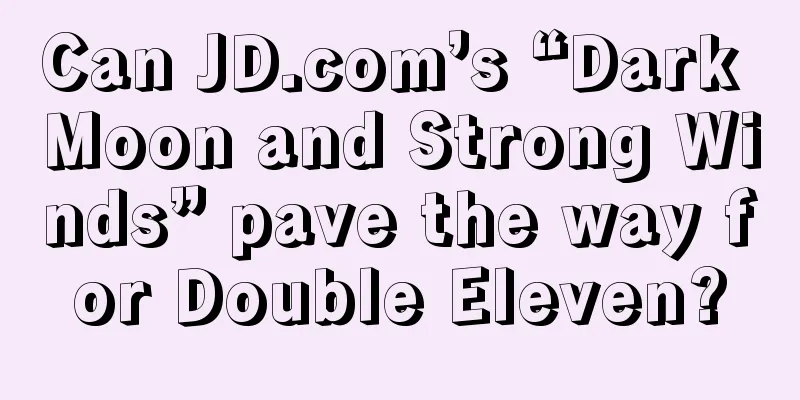 Can JD.com’s “Dark Moon and Strong Winds” pave the way for Double Eleven?