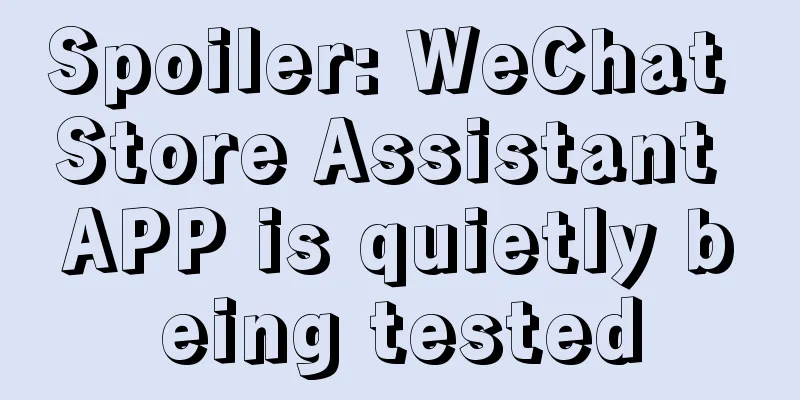 Spoiler: WeChat Store Assistant APP is quietly being tested
