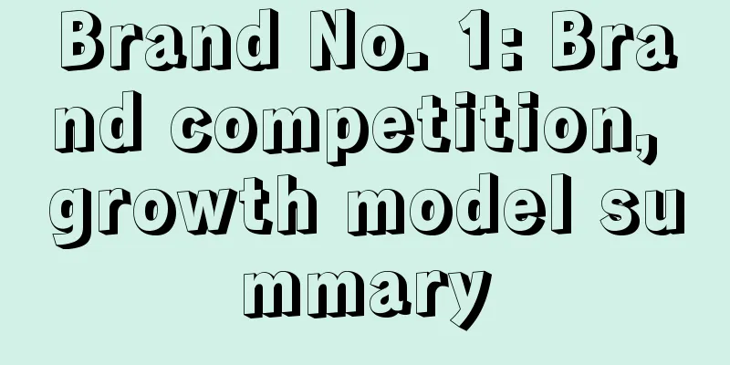 Brand No. 1: Brand competition, growth model summary