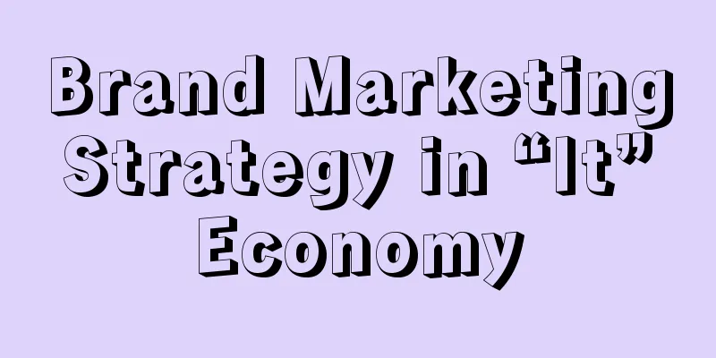 Brand Marketing Strategy in “It” Economy