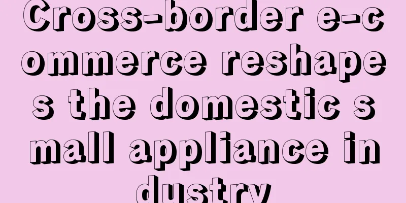 Cross-border e-commerce reshapes the domestic small appliance industry