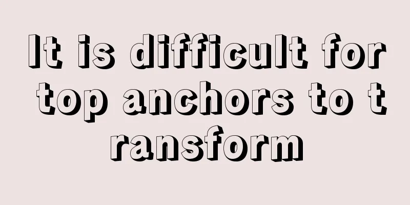 It is difficult for top anchors to transform
