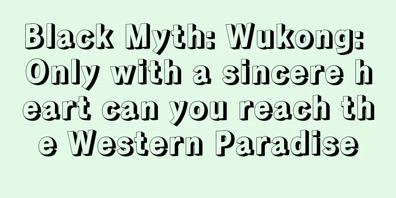 Black Myth: Wukong: Only with a sincere heart can you reach the Western Paradise