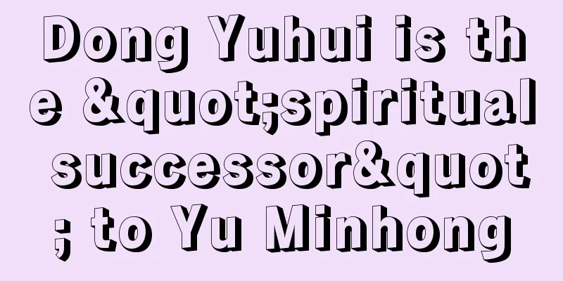 Dong Yuhui is the "spiritual successor" to Yu Minhong
