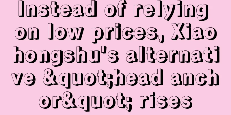 Instead of relying on low prices, Xiaohongshu's alternative "head anchor" rises