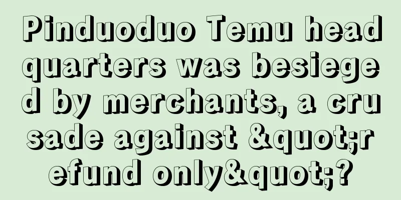 Pinduoduo Temu headquarters was besieged by merchants, a crusade against "refund only"?