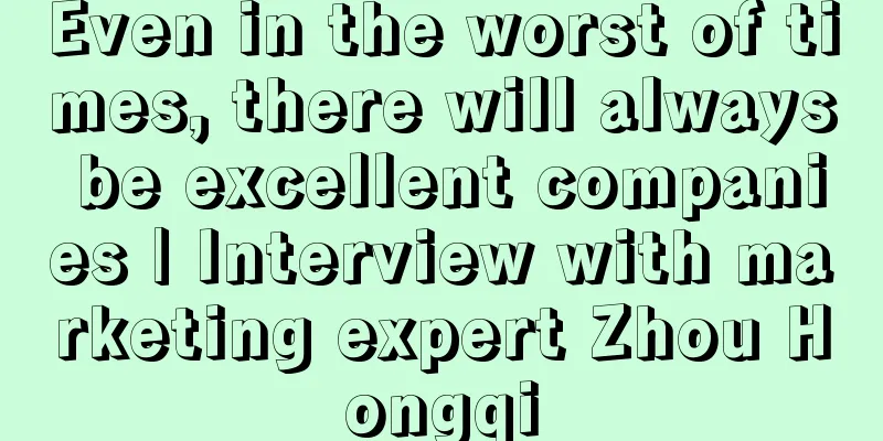 Even in the worst of times, there will always be excellent companies | Interview with marketing expert Zhou Hongqi