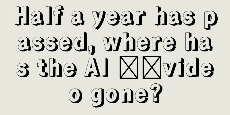 Half a year has passed, where has the AI ​​video gone?