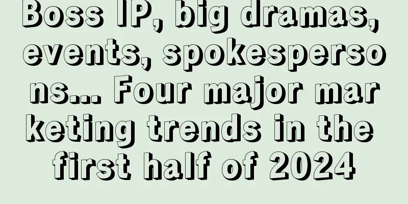 Boss IP, big dramas, events, spokespersons... Four major marketing trends in the first half of 2024