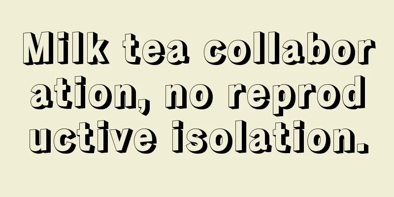 Milk tea collaboration, no reproductive isolation.