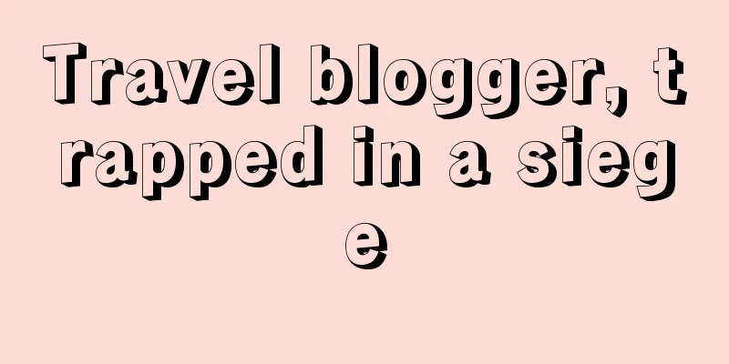 Travel blogger, trapped in a siege
