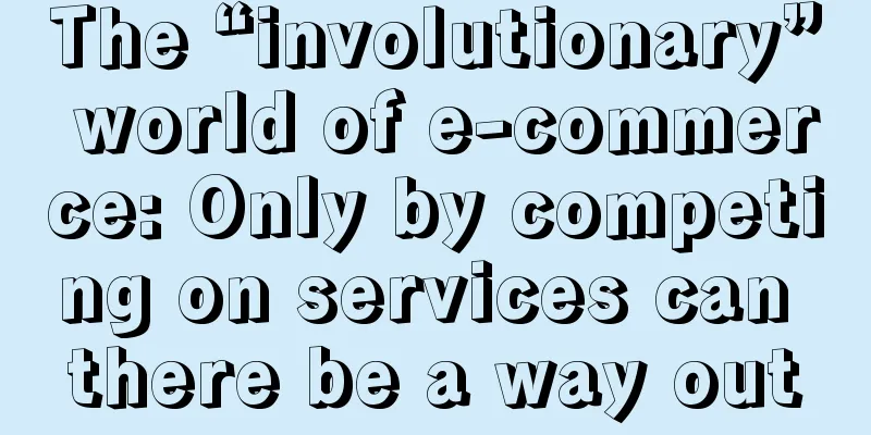 The “involutionary” world of e-commerce: Only by competing on services can there be a way out