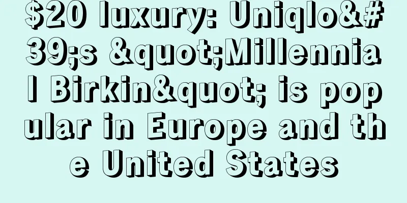 $20 luxury: Uniqlo's "Millennial Birkin" is popular in Europe and the United States