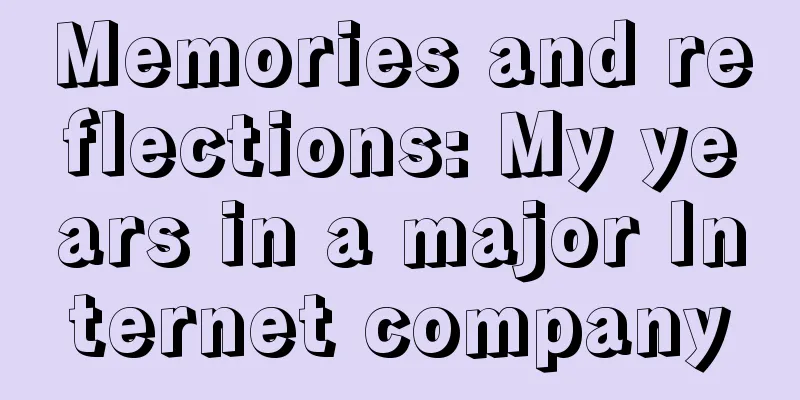 Memories and reflections: My years in a major Internet company
