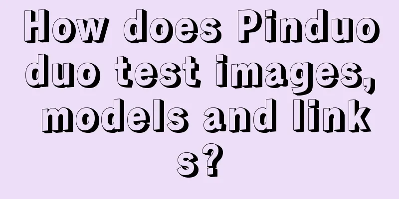 How does Pinduoduo test images, models and links?