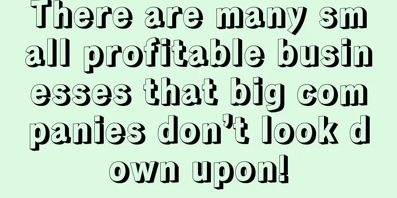 There are many small profitable businesses that big companies don’t look down upon!