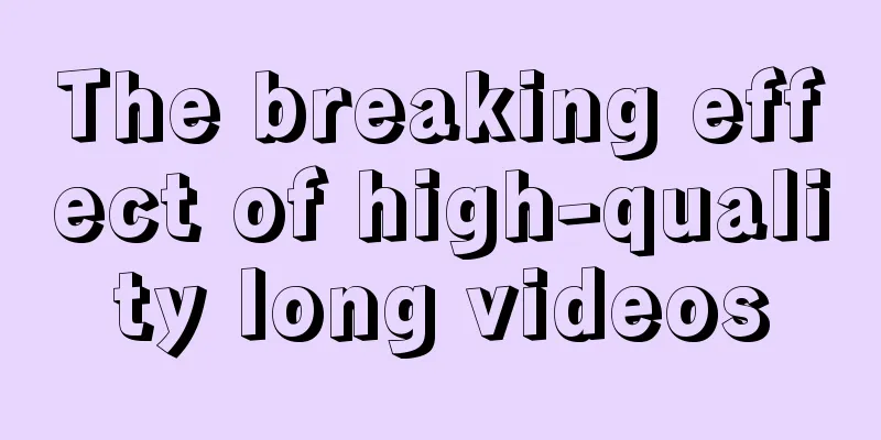 The breaking effect of high-quality long videos