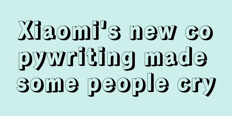 Xiaomi's new copywriting made some people cry
