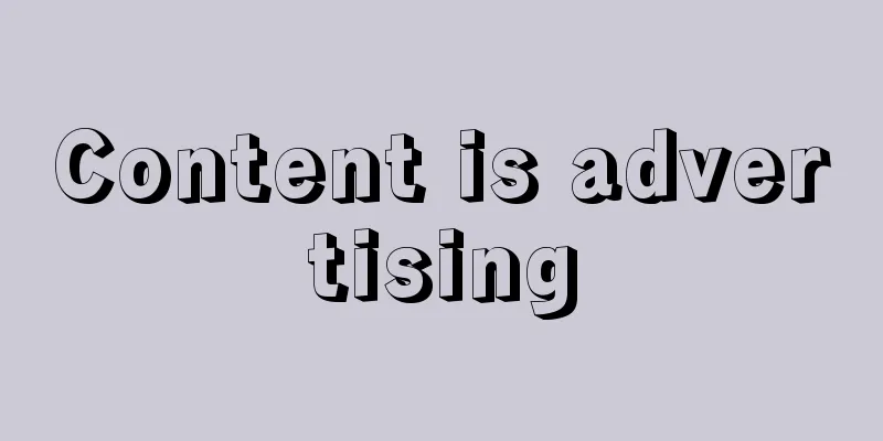 Content is advertising