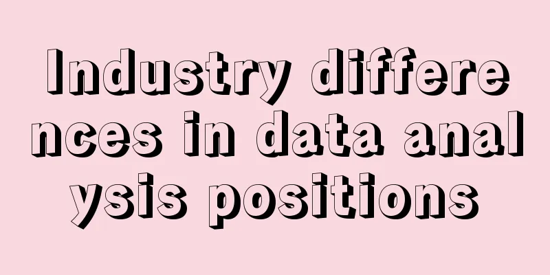 Industry differences in data analysis positions