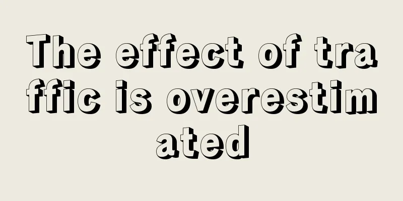 The effect of traffic is overestimated