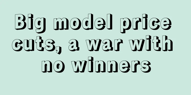 Big model price cuts, a war with no winners
