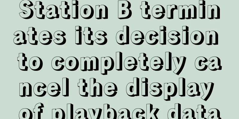 Station B terminates its decision to completely cancel the display of playback data