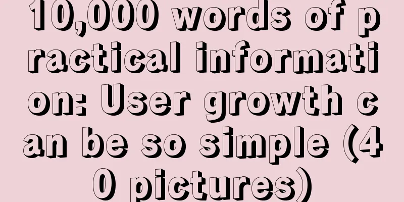 10,000 words of practical information: User growth can be so simple (40 pictures)