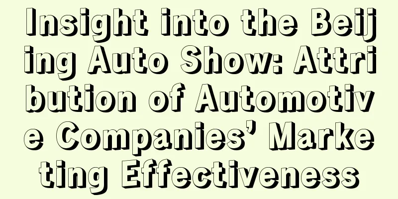 Insight into the Beijing Auto Show: Attribution of Automotive Companies’ Marketing Effectiveness