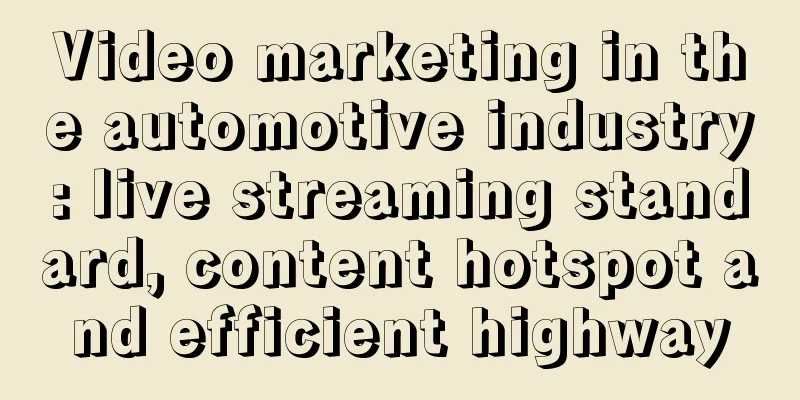 Video marketing in the automotive industry: live streaming standard, content hotspot and efficient highway
